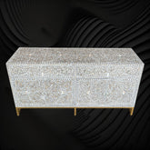 MOP Inlay Scroll Vine Buffet Grey 2